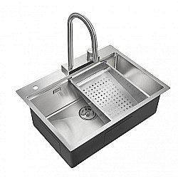 Мойка кухонная Milacio Denia 68 Steel MC.77410 нержавеющая сталь купить в интернет-магазине сантехники Sanbest