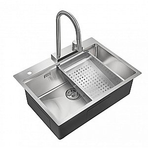 Мойка кухонная Milacio Denia 68 Steel MC.77410 нержавеющая сталь купить в интернет-магазине сантехники Sanbest