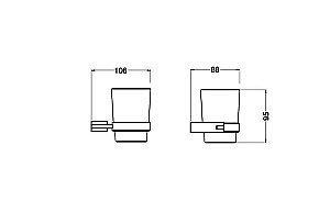 Стакан Schein ALLOM 223C хром купить в интернет-магазине сантехники Sanbest