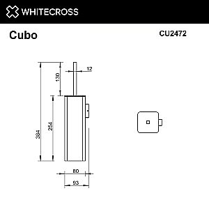 Ершик для унитаза WhiteCross Cubo CU2472GLB золото брашированное купить в интернет-магазине сантехники Sanbest