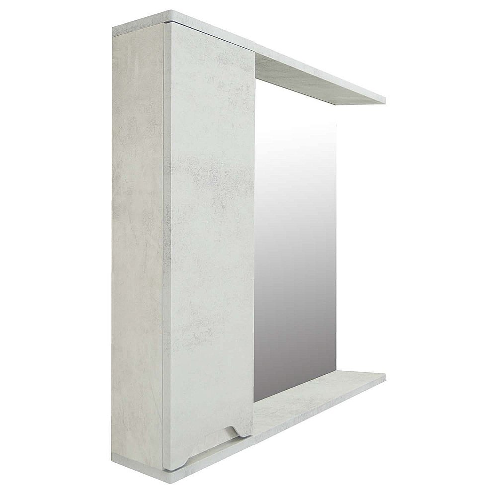 Зеркало со шкафом Loranto Florena 70 светлый бетон в ванную от интернет-магазине сантехники Sanbest