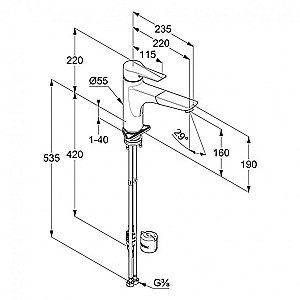 Смеситель для кухни Kludi Mix 329433975 черный купить в интернет-магазине сантехники Sanbest