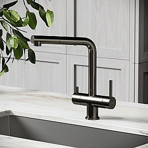 Смеситель для кухни Sancos Spin SC4015GG вороненая сталь купить в интернет-магазине сантехники Sanbest