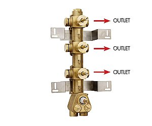 Внутренняя часть смесителя Bossini 3 Outlets Z030202000 купить в интернет-магазине сантехники Sanbest