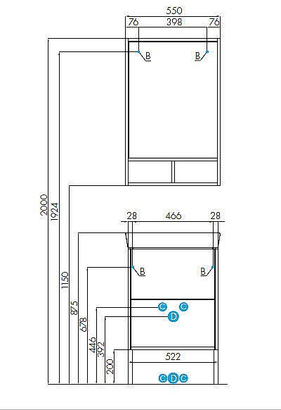 Тумба с раковиной Акватон Йорк 55 белый глянцевый/ясень фабрик для ванной в интернет-магазине Sanbest