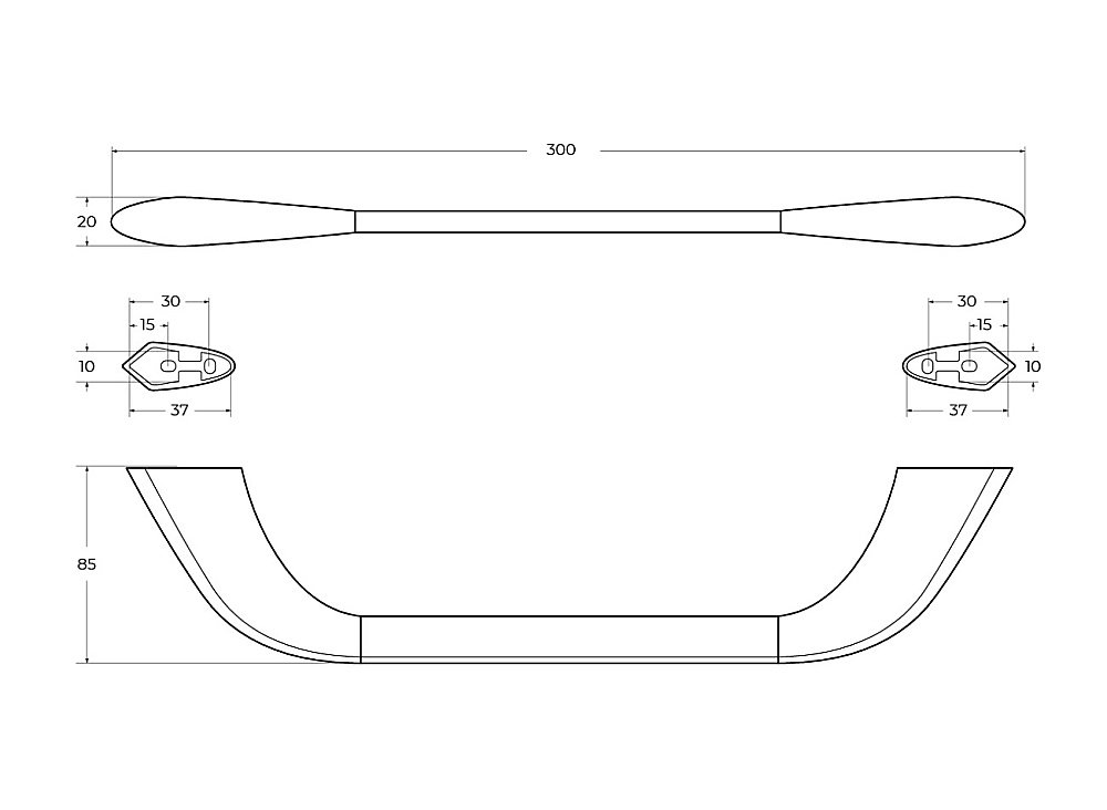 Полотенцедержатель Cezares LINER-TH02-01 хром купить в интернет-магазине сантехники Sanbest