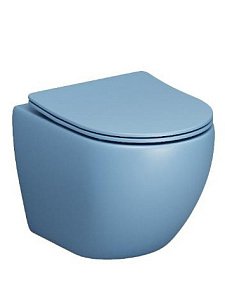 Унитаз подвесной Grossman Color GR-4455BSMS матовый голубой купить в интернет-магазине Sanbest