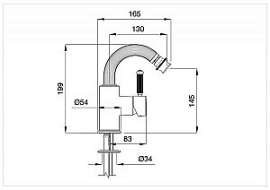Смеситель для биде Cezares APHRODITE-BS2  хром/ручка белая купить в интернет-магазине сантехники Sanbest