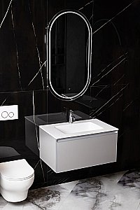 Зеркало Boheme 60 568-GM графит в ванную от интернет-магазине сантехники Sanbest