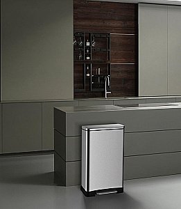 Ведро для мусора WeltWasser WW LASSY MT матовая сталь купить в интернет-магазине сантехники Sanbest