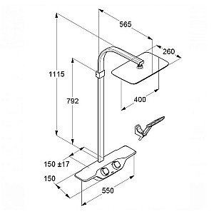 Душевая система Kludi Coockpit Discovery 802009100 купить в интернет-магазине сантехники Sanbest