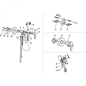 Гигиенический душ PAINI Aosta 92CR304KM хром купить в интернет-магазине сантехники Sanbest