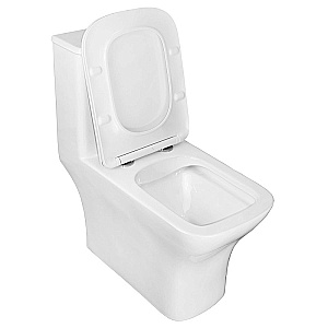 Унитаз моноблок Azario Lodi AZ-8617 белый, безободковый, с крышкой микролифт купить в интернет-магазине Sanbest