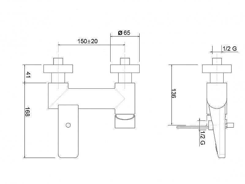 Смеситель для ванны Cezares TIRRENO-VM-01 купить в интернет-магазине сантехники Sanbest