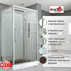 Душевая кабина AvaCan Z Серия Z2912LED 120х90 с гидромассажем, с подсветкой купить в интернет-магазине Sanbest