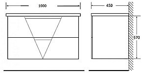 Тумба с раковиной BelBagno VITTORIA 2C SO 100 Bianco Opaco для ванной в интернет-магазине Sanbest