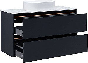 Тумба с раковиной Allen Brau Activity 120 1.34007.AM антрацит матовый/черный брашированный для ванной в интернет-магазине Sanbest