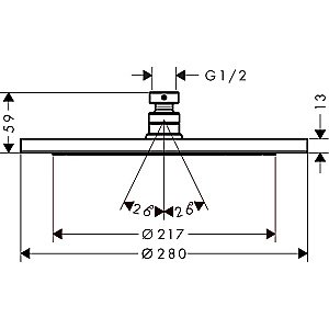Душевая система Hansgrohe Croma 27961670 черный матовый купить в интернет-магазине сантехники Sanbest