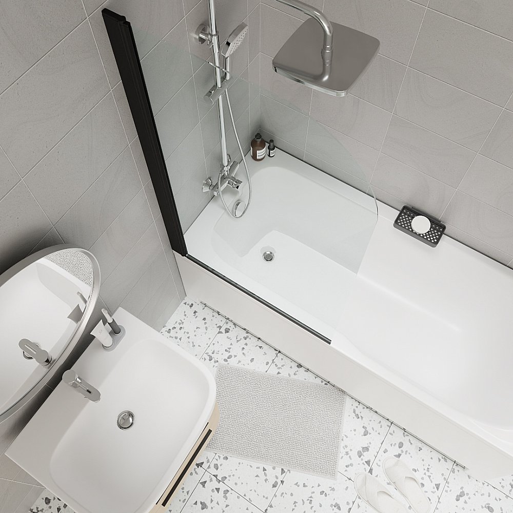 Шторка для ванны Parly F04B 75 купить в интернет-магазине Sanbest