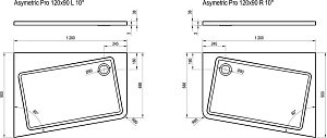 Душевой поддон Ravak ASYMETRIC PRO 120x90 купить в интернет-магазине Sanbest