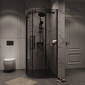 Душевой уголок Grossman Classic 301.K33.04.1010.21.10 100x100 стекло тонированное/профиль черный матовый купить в интернет-магазине Sanbest