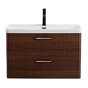 Тумба с раковиной BelBagno DUE-800-2C-SO-NOCE-P Noce для ванной в интернет-магазине Sanbest