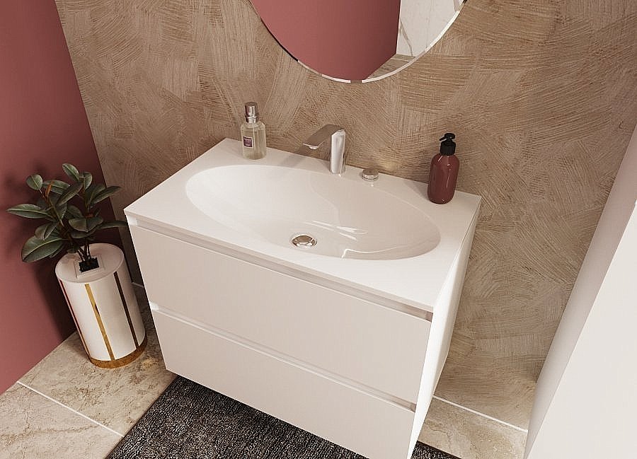 Раковина Эстет Мальта Люкс 80 любой цвет под заказ купить в интернет-магазине Sanbest