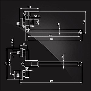 Смеситель для ванны Elghansa MONDSCHEIN NEW 5302233 купить в интернет-магазине сантехники Sanbest