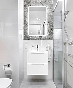 Тумба с раковиной BelBagno ETNA-500-2C-SO-BL Bianco Lucido для ванной в интернет-магазине Sanbest