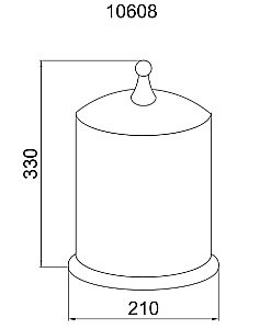 Мусорное ведро Boheme Medici 10608 купить в интернет-магазине сантехники Sanbest