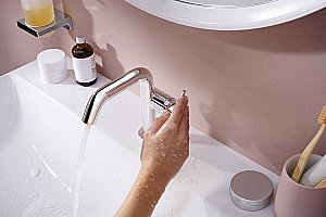 Смеситель для раковины Hansgrohe Tecturis S 73320000 хром купить в интернет-магазине сантехники Sanbest