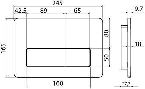 Кнопка для инсталляции IDDIS Unifix UNI80M0i77 купить в интернет-магазине сантехники Sanbest