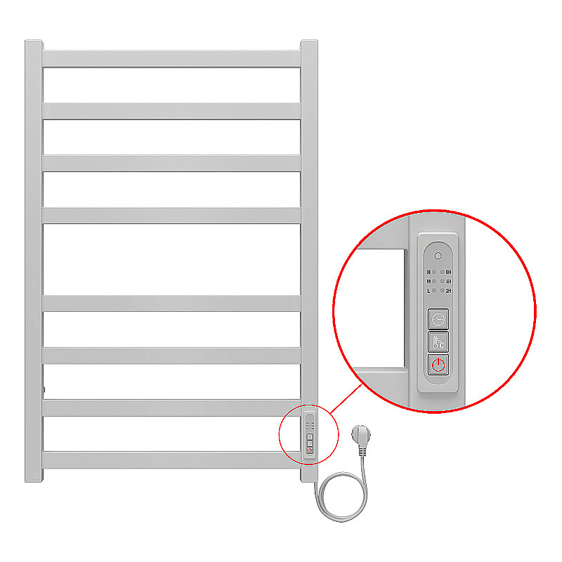 Полотенцесушитель электрический Azario PALERMO П8 500х800 AZ83858W белый купить в интернет-магазине сантехники Sanbest