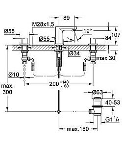 Смеситель для раковины Grohe Eurosmart Cosmopolitan 20187 000 купить в интернет-магазине сантехники Sanbest
