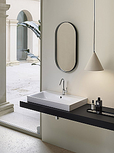 Раковина GSI NUBES 80 9622111 белая глянцевая купить в интернет-магазине Sanbest