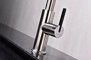 Смеситель для кухни Paulmark Tornado To213402-BS брашированная сталь купить в интернет-магазине сантехники Sanbest