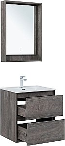 Тумба с раковиной Aquanet Милан 336372/330429 60 дуб рошелье для ванной в интернет-магазине Sanbest