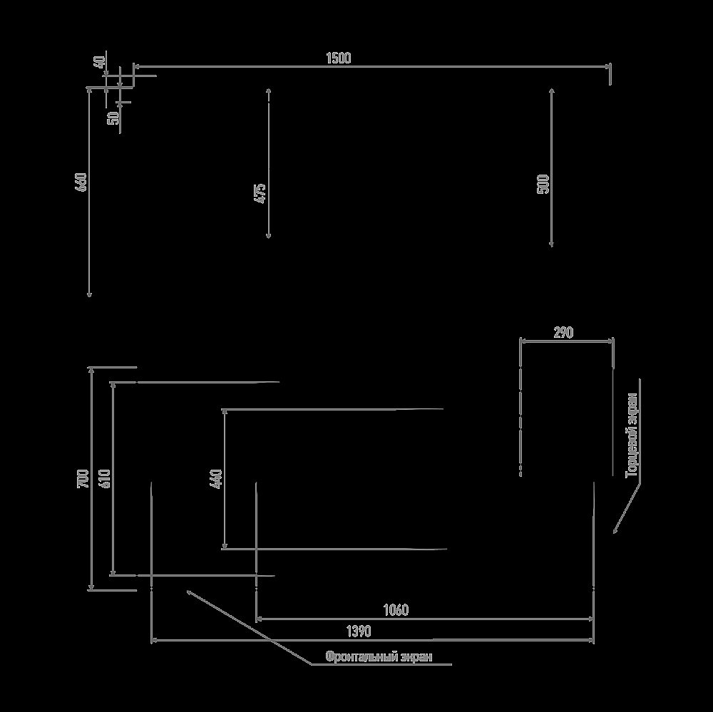 Ванна Alex Baitler NEMI 150х70 купить в интернет-магазине Sanbest