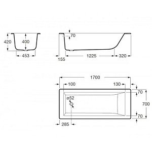 Ванна чугунная Delice Eclat Elite DLR230621 170х70 купить в интернет-магазине Sanbest