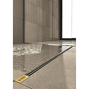 Душевой лоток прямой Berges Super Slim 80 092054 золото купить в интернет-магазине Sanbest