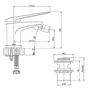 Смеситель для биде Lemark Allegro LM5908CW купить в интернет-магазине сантехники Sanbest