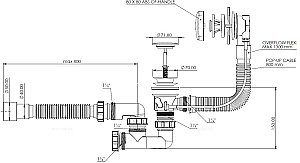 Слив-перелив для ванны Aquanet 339430 хром купить в интернет-магазине сантехники Sanbest