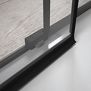 Душевой уголок Radaway Idea Black KDJ Factory 100х110 R стекло прозрачное/профиль черный матовый купить в интернет-магазине Sanbest