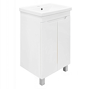 Тумба с раковиной Azario KANTRI 50 Н CS00097247 белая для ванной в интернет-магазине Sanbest