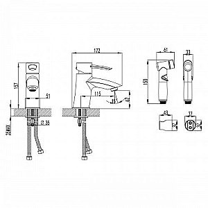 Смеситель для раковины Lemark Atlantiss LM3216C купить в интернет-магазине сантехники Sanbest