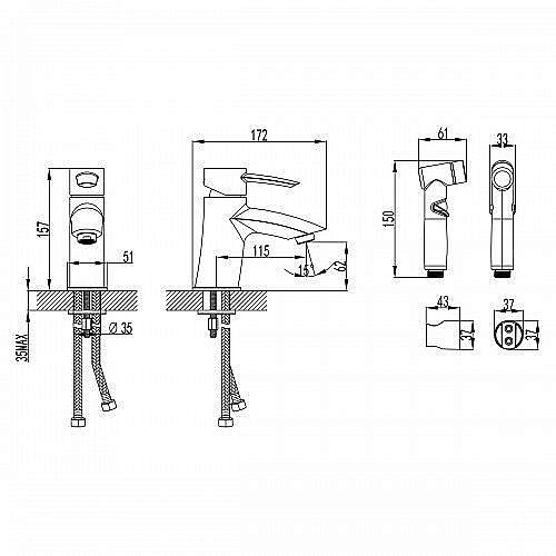 Смеситель для раковины Lemark Atlantiss LM3216C купить в интернет-магазине сантехники Sanbest