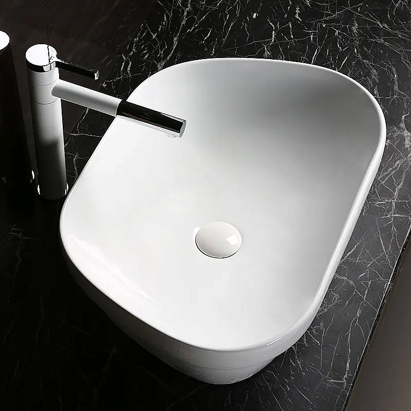 Раковина накладная CeruttiSpa 57 CR0023 белая купить в интернет-магазине Sanbest