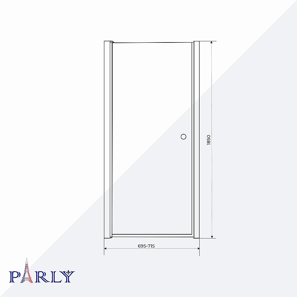 Душевая дверь Parly DE70F профиль белый/стекло матовое купить в интернет-магазине Sanbest