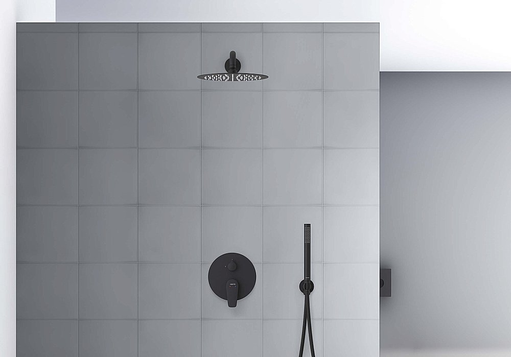 Душевая система Aquatek Бетта AQ1172MB черная матовая купить в интернет-магазине сантехники Sanbest