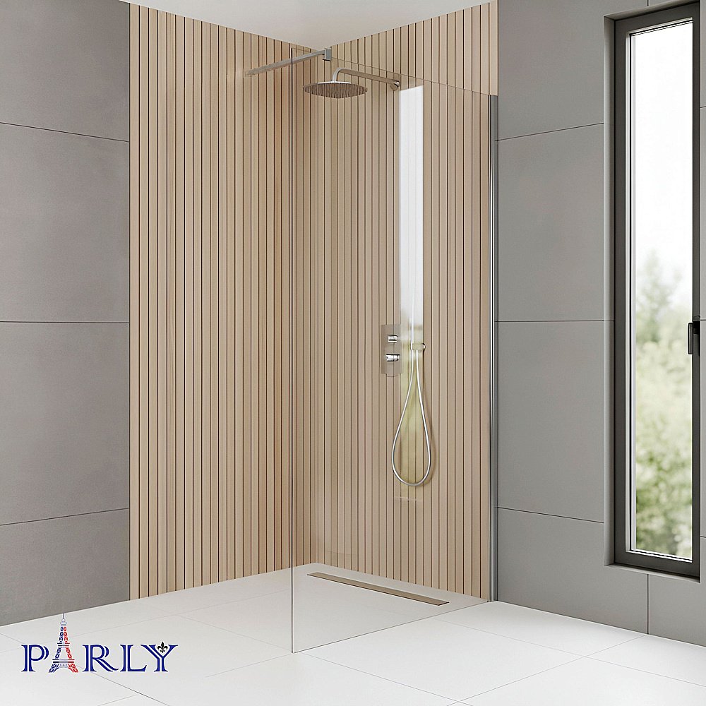 Душевое ограждение Parly T80 профиль хром/стекло прозрачное купить в интернет-магазине Sanbest